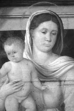 563 Girolamo da Santa Croce, detalj poliptiha, župna crkva Gospe od Spilica, Vis, UV snimak Girolamo da Santa Croce, detalj poliptiha, župna crkva Gospe od Spilica, Vis, infracrveni snimak