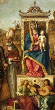 Zaccaria, a sveti Nikola gotovo je doslovna kopija sa slike Sacra Conversazione Cime da Conegliana, danas u venecijanskoj Gallerie dell Accademia.