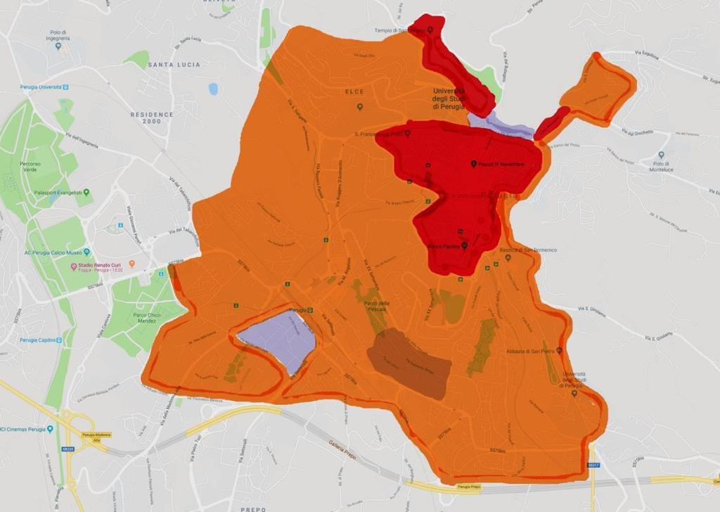 ZTL e «zone 30» ZTL in rosso Centro Storico: 600 000 mq. Corso Garibaldi: 100 000 mq. Corso Bersaglieri: 20 000 mq.