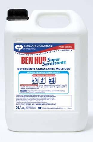 17/10/2005 Linea PULIZIE GENERALI BEN HUR Supersgrassante Detergente liquido sgrassante multiuso