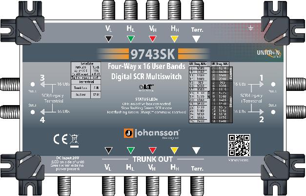 Multiswitch SAT dscr + TV DSCR54P 199, 00 Multiswitch cascata 5 ingressi,