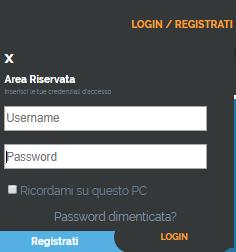 Riceverai una mail di conferma Inserire le proprie credenziali di