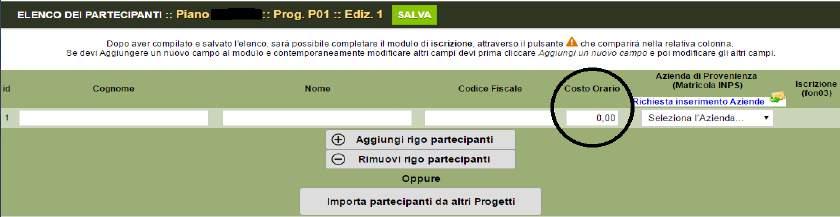 4.3 Cofinanziamento privato Dovrà essere compilato e presentato, sia al Revisore che al Fondo, un prospetto di calcolo del cofinanziamento del Piano rispetto all obbligo normativo di scelta del