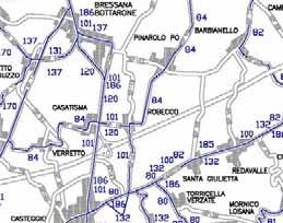 n. 101 Pavia-Casteggio-Zavattarello n. 120 Varzi-Salice Terme-Pavia-Milano Figura 24 Le linee autobus di Robecco Pavese 10.4.2. RETE STRADALE 1.