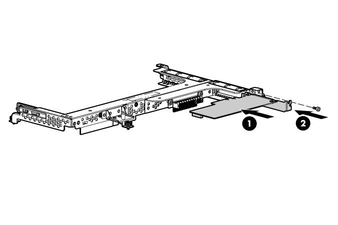 Adattatore opzionale HP NC522SFP Dual Port da 10 GbE Per installare il componente, seguire le istruzioni riportate di seguito: 1. Spegnere il server (Spegnimento del server a pagina 16). 2.