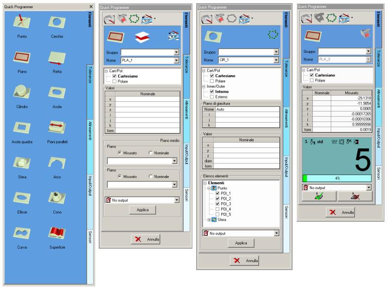 Il programma viene visualizzato e modificato da un editor intelligente "color code" che attraverso l'uso dello SMART DMIS aiuta l'operatore nella scrittura del linguaggio avanzato.