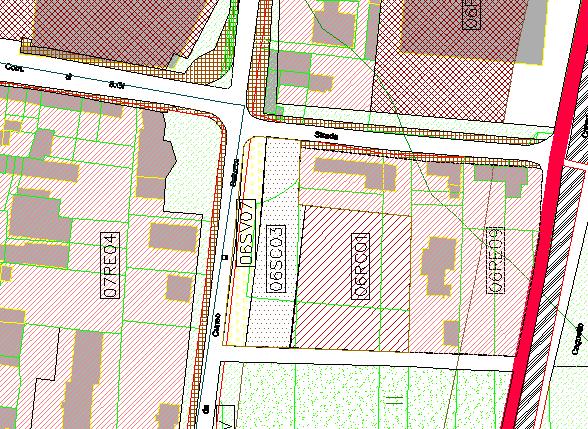 AREE RESIDENZIALI Area 06RC01 L area residenziale di completamento è individuata lungo la Strada Provinciale per Cuneo in