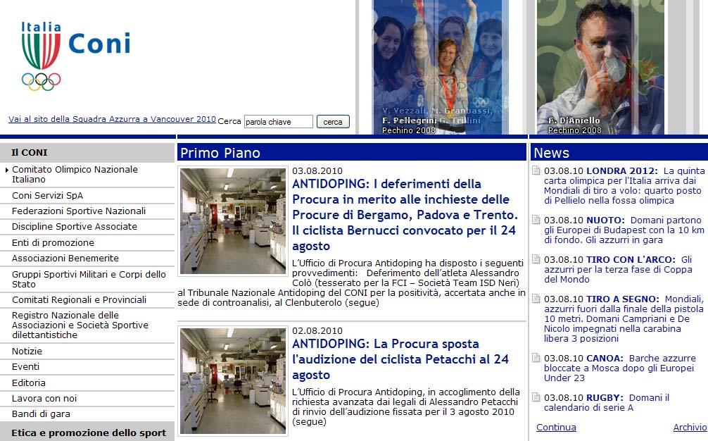 pag. 6 Come accedere al programma (segue Dal sito www.coni.