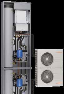 POMPE DI CALORE TRIO MONO V2 SISTEMA PRO Gruppo idronico per soluzione no gas splittata per impianti monozona Ideale per edifici in classe energetica elevata Ridotti ingombri di installazione