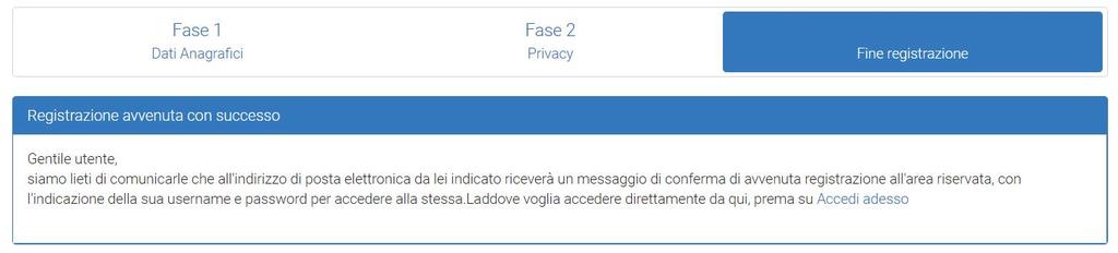 Sarà importante inserire un indirizzo e-mail ordinario (non utilizzare un indirizzo PEC) dove