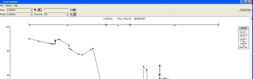 4.6.5. Lagno Sorbo attraversamento E Prospetto riassuntivo della verifica n verifica 5 CODICE ATTRAVERSAMENTO E LAGNO (denominazione) SORBO Q 100 (m3/s) 17.