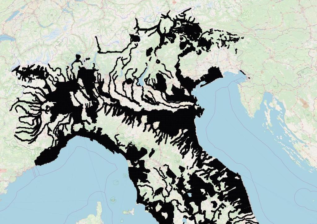 IL GRADO DI CONOSCENZA DELLA RETE FLUVIALE Allo stato attuale, i migliori dati territoriali a disposizione lungo le aste fluviali sono rilievi LiDAR (risoluzione ~ 1 p.