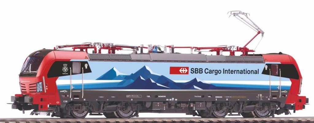 Locomotiva elettrica Vectron SBB Cargo International (IT Gallarate), epoca VI, con 4 pantografi Art. PK59187 interfaccia digitale NEM 658 PluX22, prezzo consigliato al pubblico.