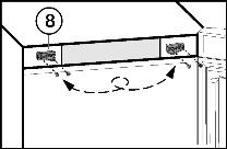 w Il pannello è attaccato sopra la staffa dell'ammortizzatore. Fig. 8 u Chiudere la porta. u Estrarre la copertura Fig. 8 (10) tirandola in avanti e verso l'alto. u Staccare la copertura Fig. 8 (11).