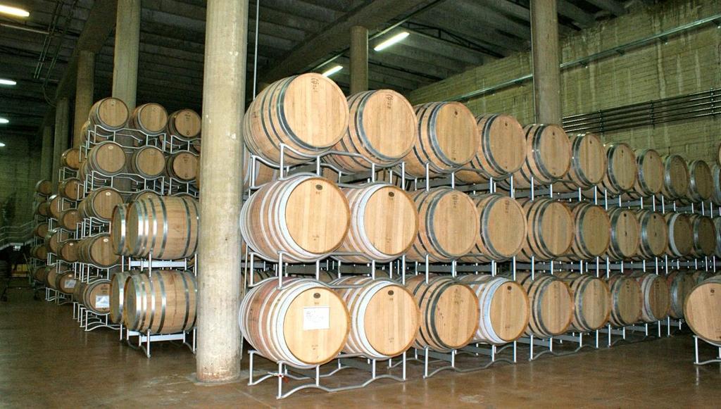 Al termine del processo di fermentazione i vini sono trasferiti in grandi botti, tonneaux e