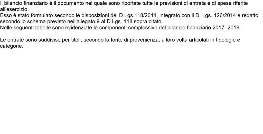 Analisi delle Entrate Il riepilogo delle entrate per titoli RIEPILOGO ENTRATE (Stanziamenti) 2017 2018 2019 8.950.490,21 8.726.807,38 8.726.861,78 1.506.146,66 884.780,62 884.780,62 2.150.