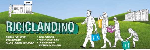 Riciclandino è un patto di collaborazione Un progetto che dà alla scuola un ruolo di protagonista: saper gestire al meglio i rifiuti è un elemento di educazione civica e le scuole di norma