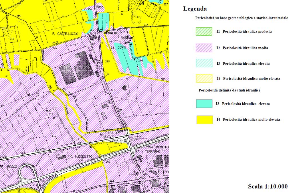 2. La Regione disciplina le condizione di gestione del rischio idraulico per la realizzazione degli interventi nelle aree P.1 3.