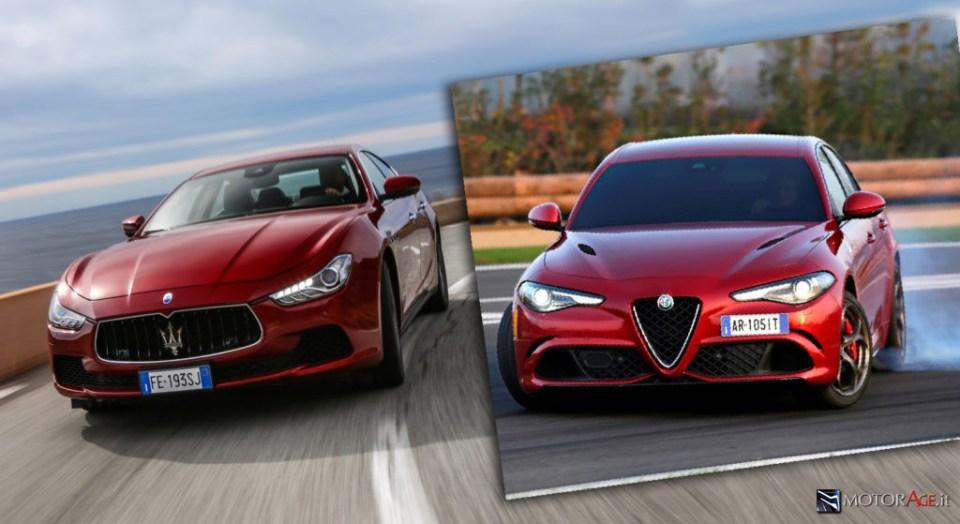 A confronto l Alfa Giulia Quadrifoglio e la Maserati Ghibli S Q4 che rappresentano le massime espressioni tecnologiche tra le berline italiane di categoria medio alta.
