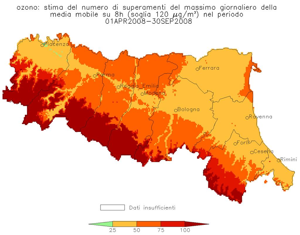 Esposizione a ozono Trend spaziale: la popolazione Esposizione