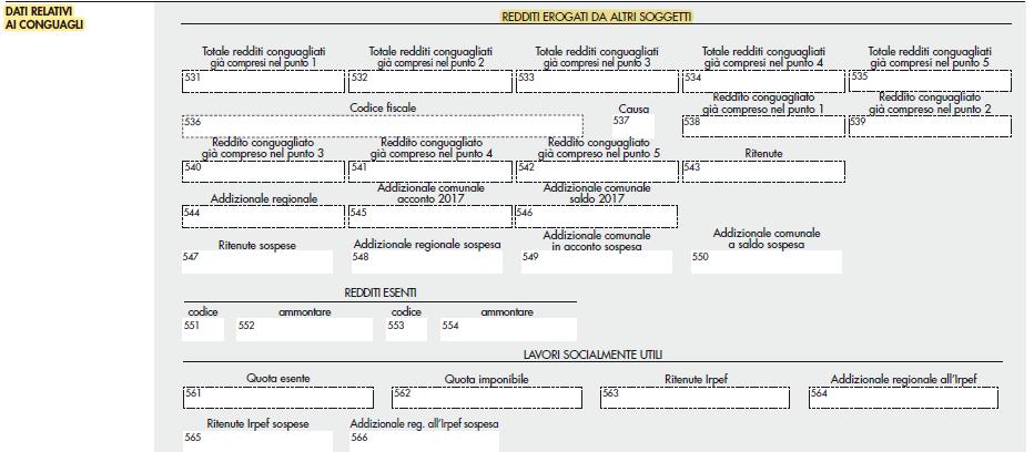 ESTINZIONE DEL SOSTITUTO D IMPOSTA Nel caso in cui il conguaglio sia effettuato dal nuovo soggetto, questo dovrà riportare nella sezione «dati relativi al sostituto»