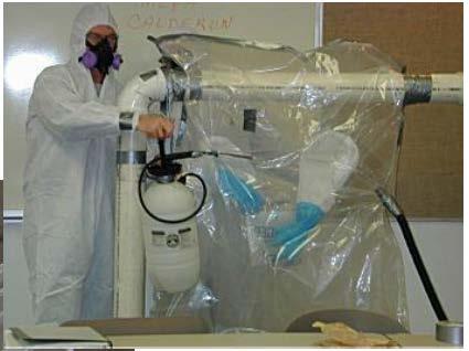 Rimozione di amianto rimozione con glove-bag Quando può essere utilizzato un glove-bag: i manufatti sui quali si deve intervenire hanno dimensioni modeste le quantità di amianto da rimuovere sono