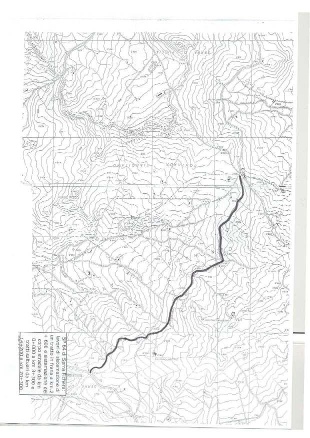 94 S.P. 64 "di Serra Fichera": Lavori di sistemazione di un tratto in frana a km.