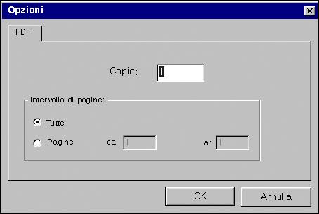 delle opzioni PDF (Mac OS) 8. Specificare le seguenti informazioni nella finestra di dialogo e fare clic su OK.