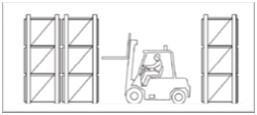 che il carrello e lo scaffale abbiano lo stesso piano di riferimento, e che la verticalità degli scaffali sia ottenibile limitando l uso di