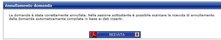 FIGURA 36: RICEVUTA ANNULLAMENTO DOMANDA (Riposo