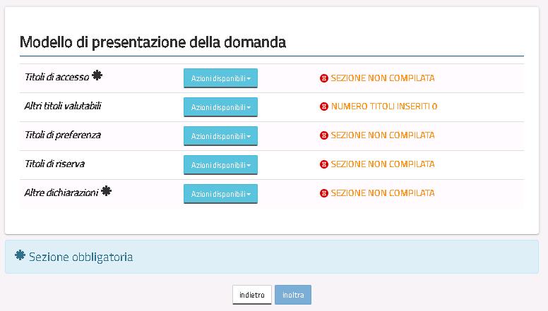 Per l eventuale modifica il candidato dovrà accedere alle apposite funzioni di gestione dell utenza Polis. I dati di residenza sono sprotetti ed obbligatori.