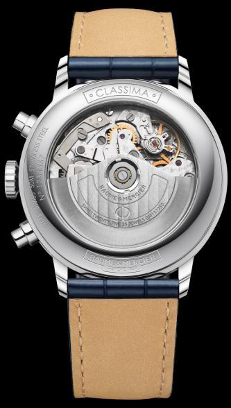 M0A10330 - CLASSIMA Cronografo automatico da uomo, quadrante rotondo 42 mm, cassa in acciaio lucidato, dotato di movimento automatico con funzioni cronografo e data, cinturino blu