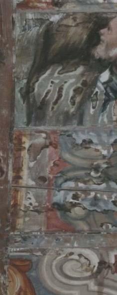 Le travi non presentano alcuna decorazione. Lo stato di degrado del tavolato è rilevabile in quanto i massetti preesistenti sono stati rimossi durante dal precedente lavoro di restauro.