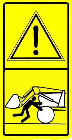 Pericolo da impianto in pressione. In caso di ferimento, leggere il manuale d uso e manutenzione. Pericolo di schiacciamento.