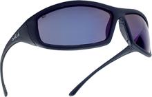 00 occhiali bollè "solis" blu EN166 1 F CE lenti antigraffio marcatura lenti 5-3,1 1F CE - montatura sportiva, stanghette antiscivolo, ampi schermi laterali OBSB - Confez. 10.