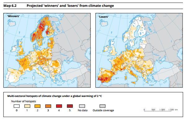 L impatto del cambiamento climatico «Vincitori» e