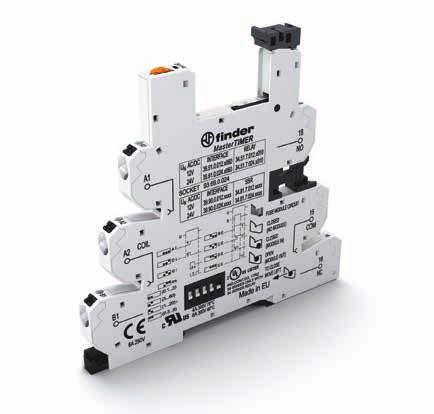 tramite DIP-switch Adatto per il modulo portafusibile EMR e SSR: alimentazione 12 a 24 V AC/DC Terminali a vite e push-in.68 Terminali a vite.69 Terminali Push-in.68/.69 Scale tempi da 0.