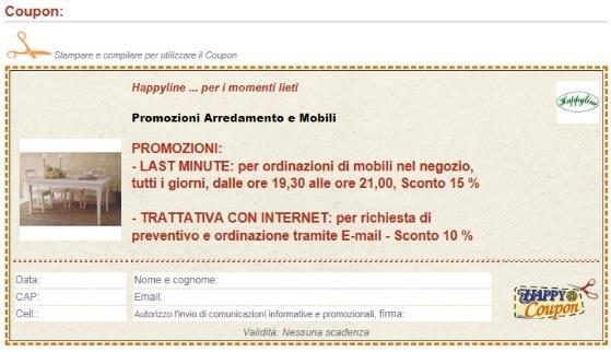 fare acquisti agevolati con i Coupons promozionali autogestibili oppure avviando la