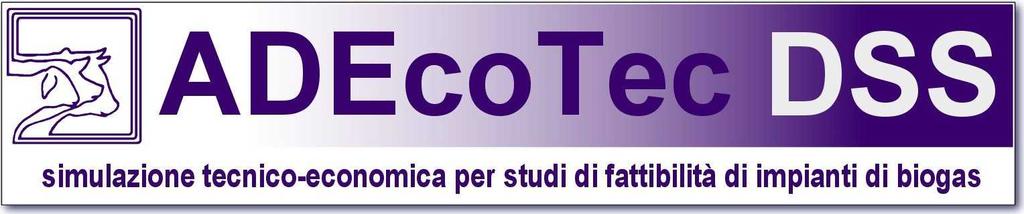 Costi e ricavi del biogas ADEcoTec DSS, un software del CRPA per gli studi di fattibilità ADEcoTec DSS valuta la redditività al variare di: costo/ricavo delle