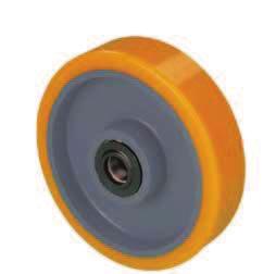ruote in ghisa meccanica rivestimento in poliuretano cast iron wheels with cast polyurethane tread componenti ruota - caratteristiche -Rivestimento in poliuretano.