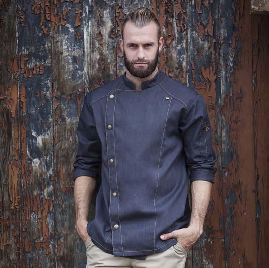 KJM25 317 Chef Jacket Noah 50% poliestere, 50% cotone.