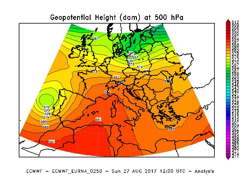 L 11 agosto è anche risultato il giorno mediamente più freddo del mese, con una temperatura media di soli 16.9 C in pianura, mentre le minime più basse si sono verificate il giorno successivo, con 11.