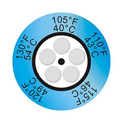Etichette Etichetta indicatrice di temperatura, Mod. THERMAX CLOCK Conf. da 10 pezzi; Etichette indicatrici di temperatura; Irerversibili; Nr.