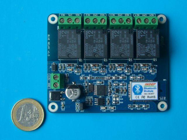 5mm e viste le ridotte dimensioni può essere facilmente collocata in ogni ambiente. Dimensioni ridotte della centralina BLUE RELAY.