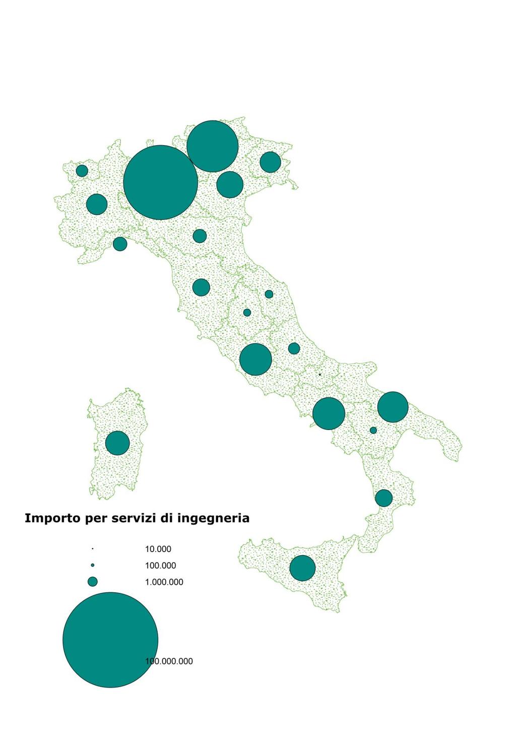 Tav. VII Importo a base d asta per i servizi di ingegneria*. 2 trim.