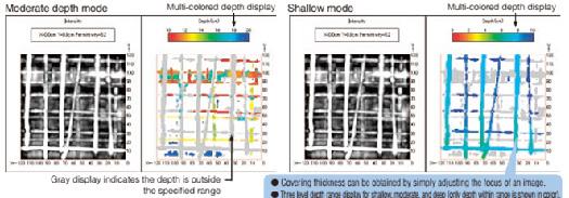 3D_LIGHT softwares Facilità nella determinazione della profondità grazie al multi-colored display Facilità nella
