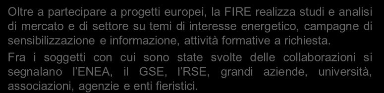 FIRE realizza studi e analisi di mercato e