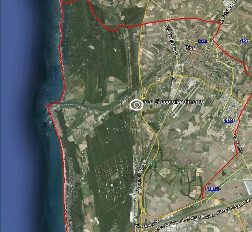 Inquadramento territoriale, descrizione e contestualizzazione dell area L area di approfondimento, evidenziata approssimativamente in