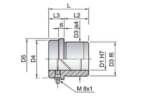 forniamo D1 con rivestimento antiusura. Staffette e viti vanno ordinate a parte Clamps and screws - order separately (cod. 725 + U43 TB); D1 < 38 = n 3; D1 38 = n 4 cod.