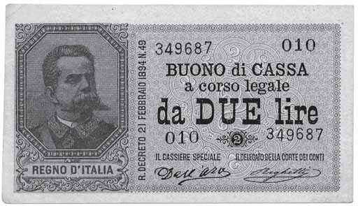 Lireuro 6A RRRR Dell Ara/Righetti Leggere ondulazioni SPL+ 2000 1301 Vittorio Emanuele III (1900-1943) Lira 02/09/1914 - Serie 39 - Alfa 10;